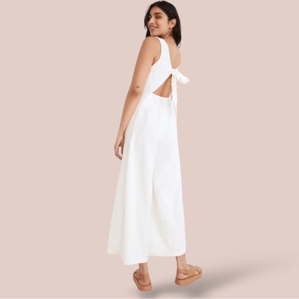 Madewell Lightestspun Tie-Back Cover-Up Jumpsuit Lighthouse size XXS